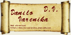 Danilo Varenika vizit kartica